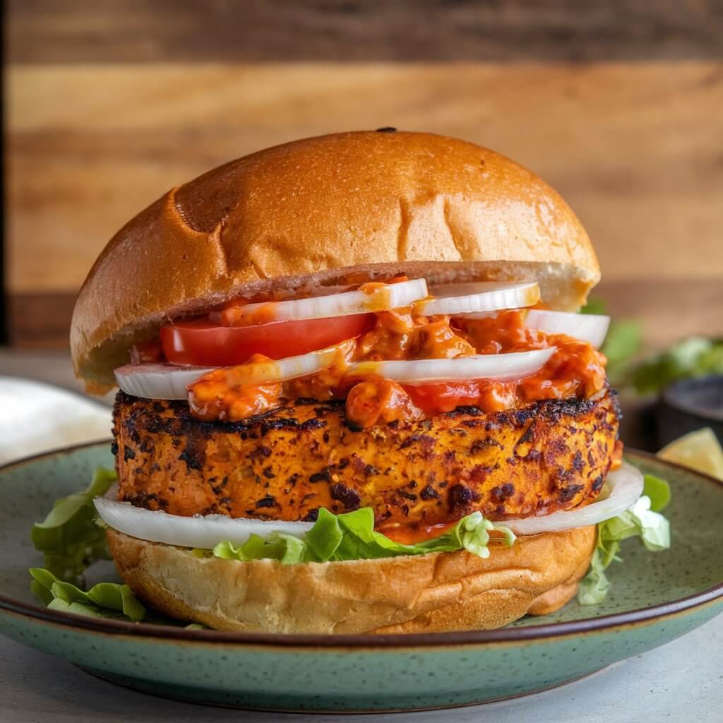 Spicy Paneer Burger